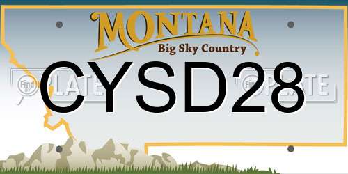 CYSD28 Montana License Plate