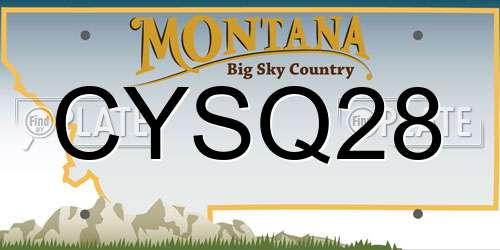 CYSQ28 Montana License Plate