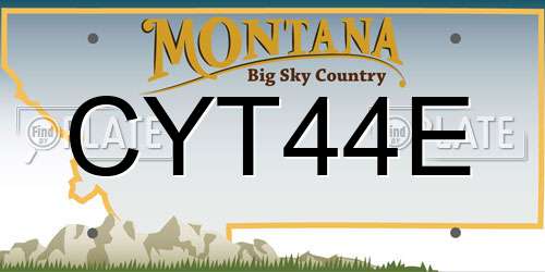 CYT44E Montana License Plate