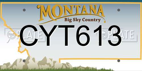 CYT613 Montana License Plate