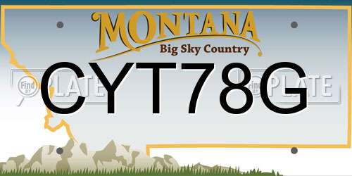 CYT78G Montana License Plate