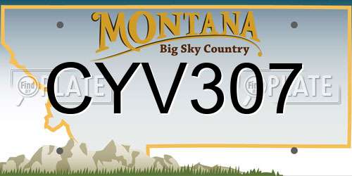 CYV307 Montana License Plate