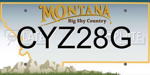 CYZ28G Montana License Plate