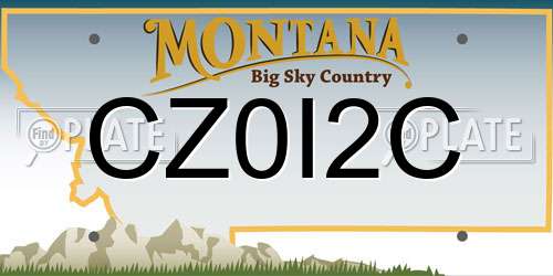 CZ0I2C Montana License Plate
