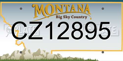 CZ12895 Montana License Plate