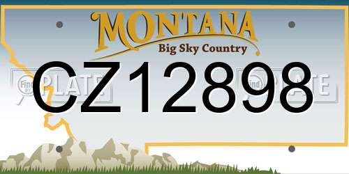 CZ12898 Montana License Plate