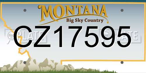 CZ17595 Montana License Plate