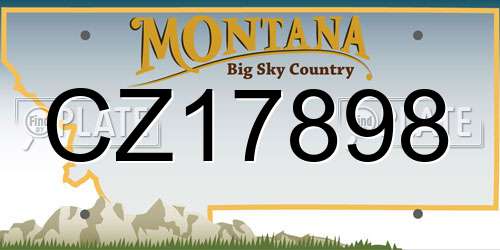 CZ17898 Montana License Plate