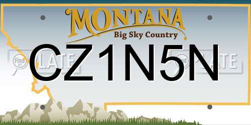 CZ1N5N Montana License Plate