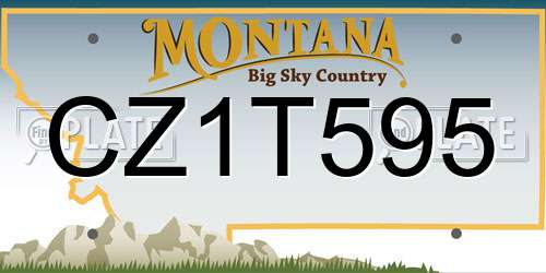 CZ1T595 Montana License Plate
