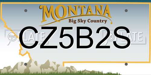 CZ5B2S Montana License Plate