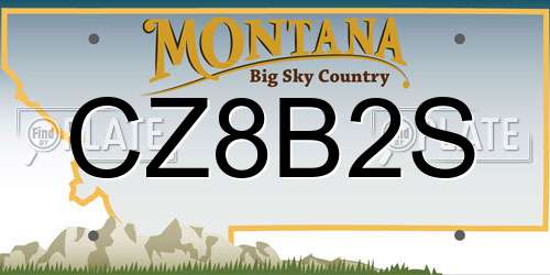 CZ8B2S Montana License Plate
