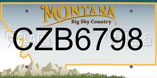 CZB6798 Montana License Plate