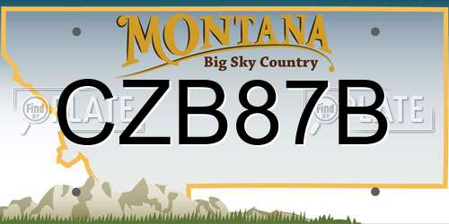 CZB87B Montana License Plate