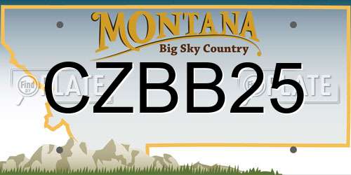 CZBB25 Montana License Plate