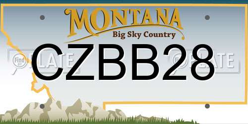 CZBB28 Montana License Plate