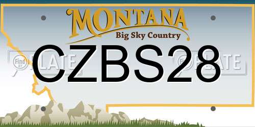 CZBS28 Montana License Plate