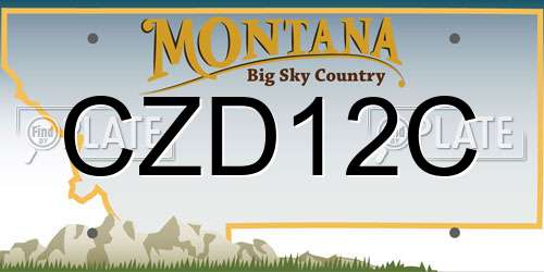 CZD12C Montana License Plate