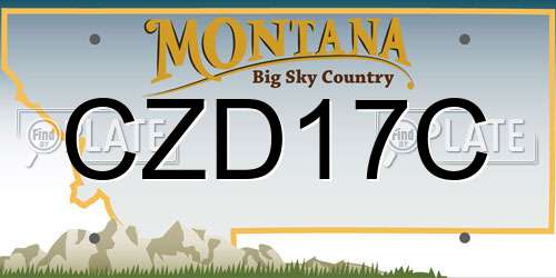 CZD17C Montana License Plate
