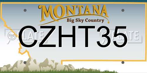 CZHT35 Montana License Plate