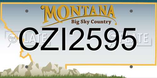 CZI2595 Montana License Plate