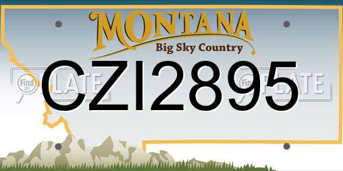 CZI2895 Montana License Plate
