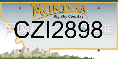 CZI2898 Montana License Plate