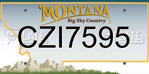 CZI7595 Montana License Plate