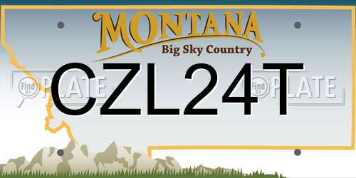 CZL24T Montana License Plate