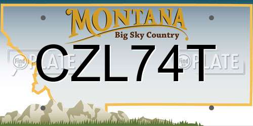 CZL74T Montana License Plate