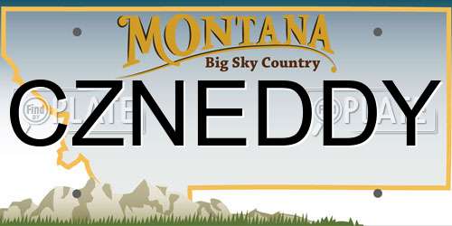 CZNEDDY Montana License Plate