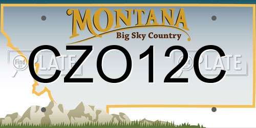 CZO12C Montana License Plate