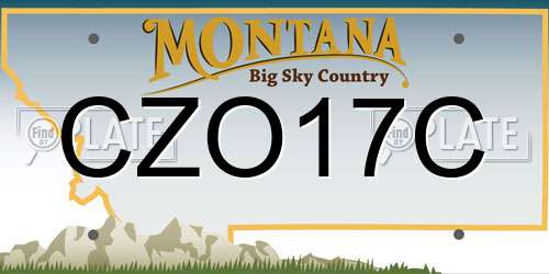 CZO17C Montana License Plate
