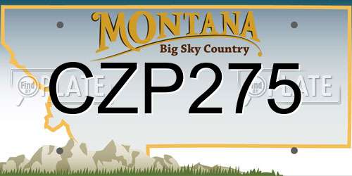 CZP275 Montana License Plate