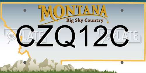 CZQ12C Montana License Plate