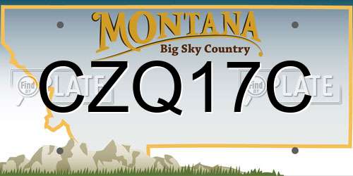 CZQ17C Montana License Plate