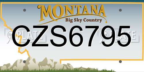 CZS6795 Montana License Plate