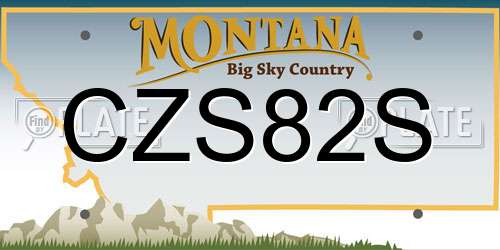 CZS82S Montana License Plate