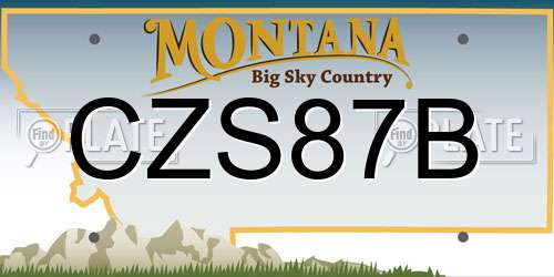 CZS87B Montana License Plate