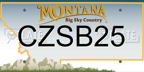 CZSB25 Montana License Plate