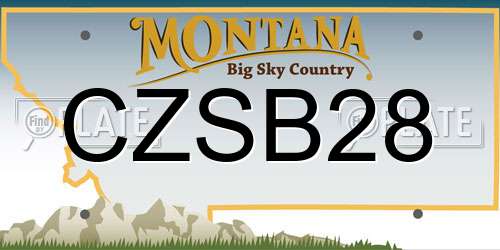 CZSB28 Montana License Plate