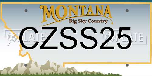 CZSS25 Montana License Plate