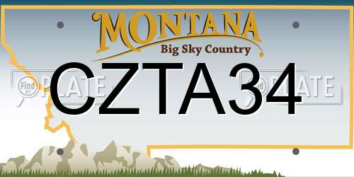 CZTA34 Montana License Plate