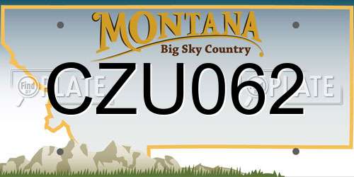 CZU062 Montana License Plate