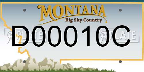 D00010C Montana License Plate