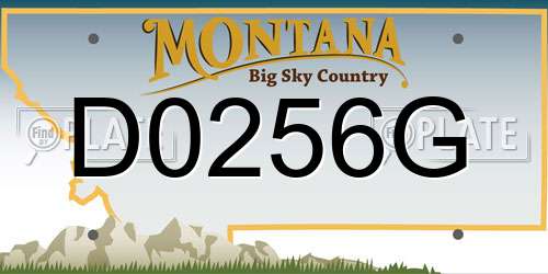 D0256G Montana License Plate