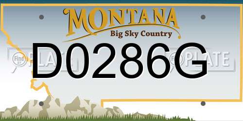 D0286G Montana License Plate