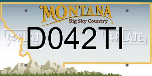 D042TI Montana License Plate