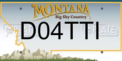 D04TTI Montana License Plate