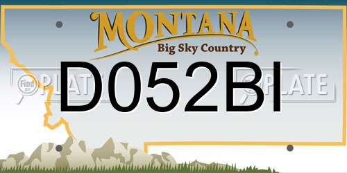 D052BI Montana License Plate